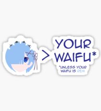 Rem > Your waifu Sticker