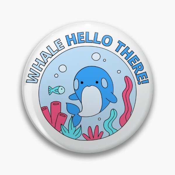 Item preview, Whale Hello There - Cute Cartoon Light Blue Orca Whale Pack of 6s designed and sold by Cawaiico.