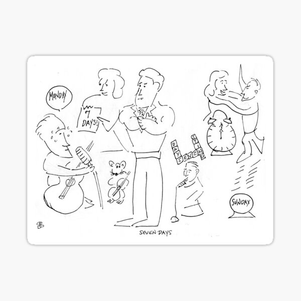 Song Cartoon - Seven Days Sticker