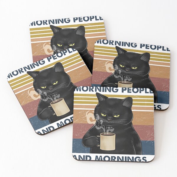 Item preview, I Hate Morning People And People And Mornings cat coffee lover  Essential . designed and sold by elfredaenocht.