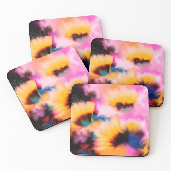 Item preview, Sunflower abstract- florals- yellow pink designed and sold by Urvashi Patel.