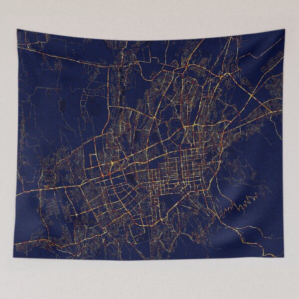 Item preview, Almaty, Kazakhstan Map  - City At Night designed and sold by deMAP.