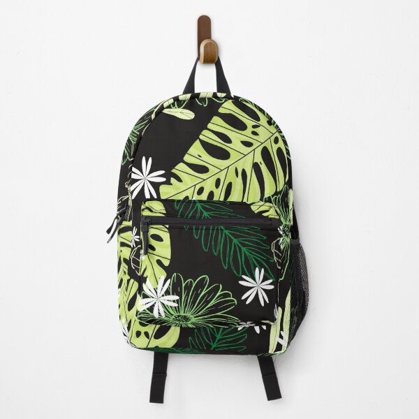 Item preview, Black Flowers and Leaves (green) designed and sold by Dorina Larsdotter.