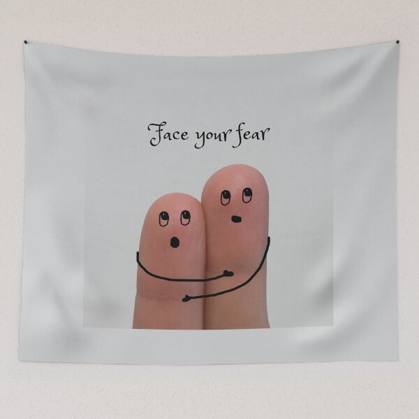 Item preview, Face your fear - Motivational phrases designed and sold by DigitalArtTrend.