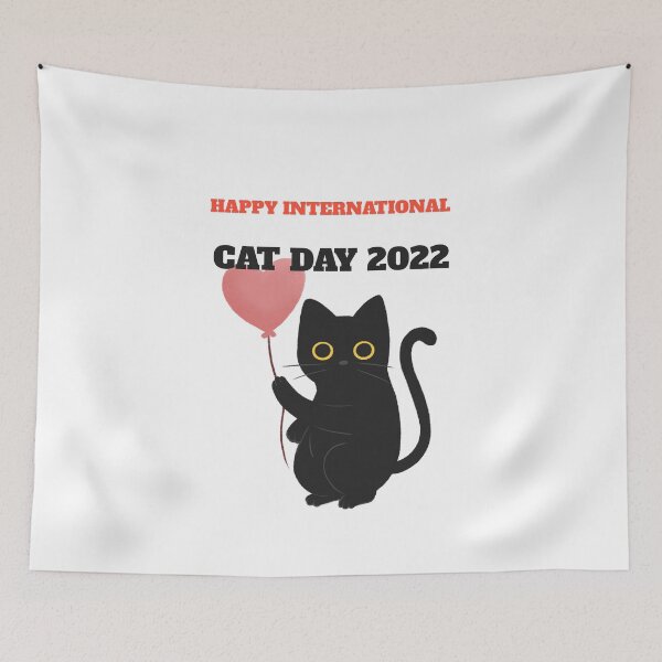 Item preview, HAPPY INTERNATIONAL CAT DAY 2022, Black Cat designed and sold by avit1.