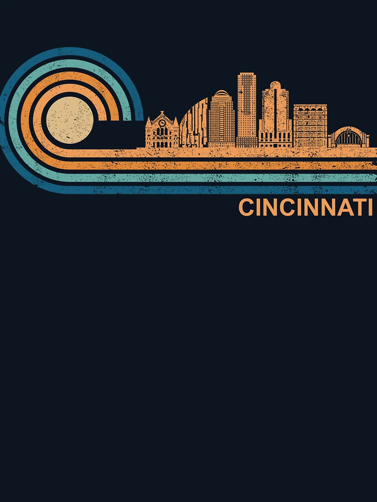 Thumbnail 6 von 6, Leichter Pullover, Cincinnati Skyline Retro Cincinnati Fan Ohio Cincinnati Gear designt und verkauft von DynamicDesign.