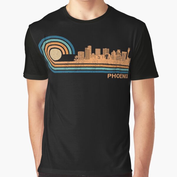Aperçu de l'œuvre Phoenix Skyline Retro Phoenix Fan Arizona Skyline Phoenix Gear créée et vendue par DynamicDesign.