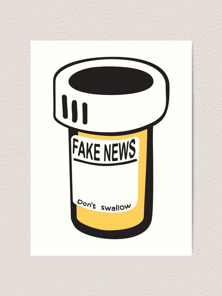 Alternate view of Fake news Art Print