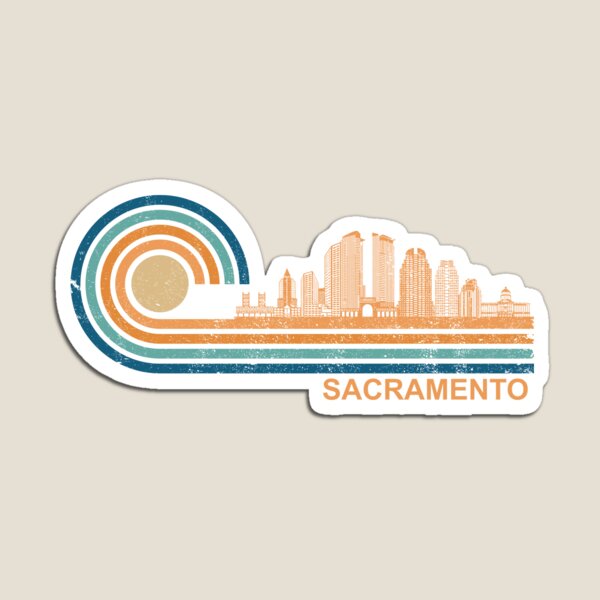 Item preview, Sacramento Skyline Retro Sacramento Fan CA Sacramento Gear designed and sold by DynamicDesign.
