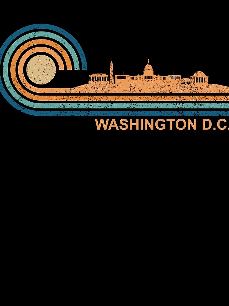 Thumbnail 3 von 3, Tuch, Washington DC Skyline Retro DC Fan Skyline Washington Gear designt und verkauft von DynamicDesign.