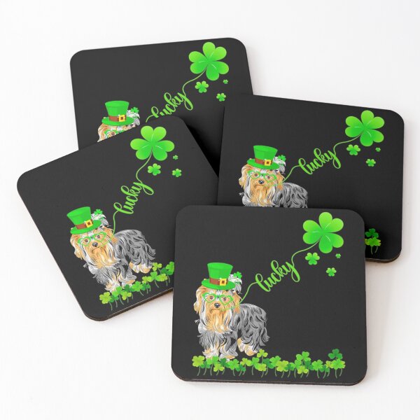 Item preview, Leprechaun Yorkshire Terrier Dog Patricks Day designed and sold by juansherold.