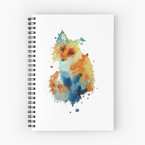 Artikelvorschau, Charlottes Aquarellfuchs (weiß) entworfen und verkauft von Carla Carter.