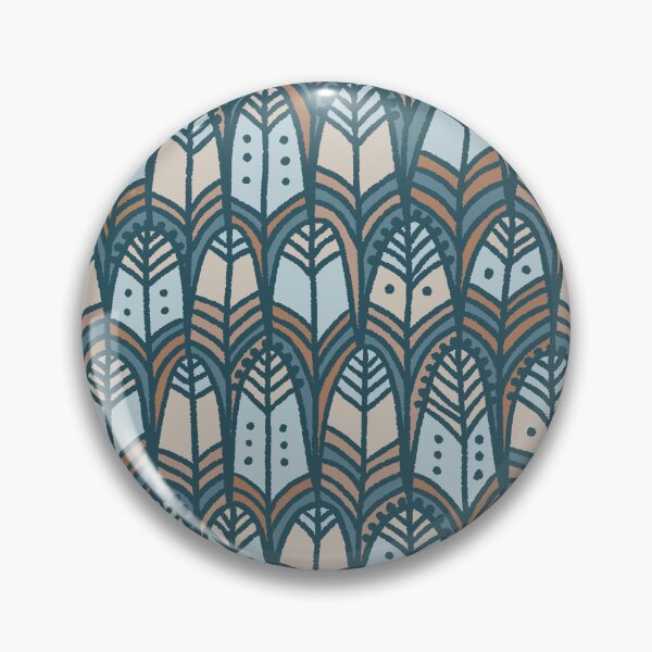 Item preview, Seamless cascading pattern of beige, blue and light blue feathers. designed and sold by NLobes.