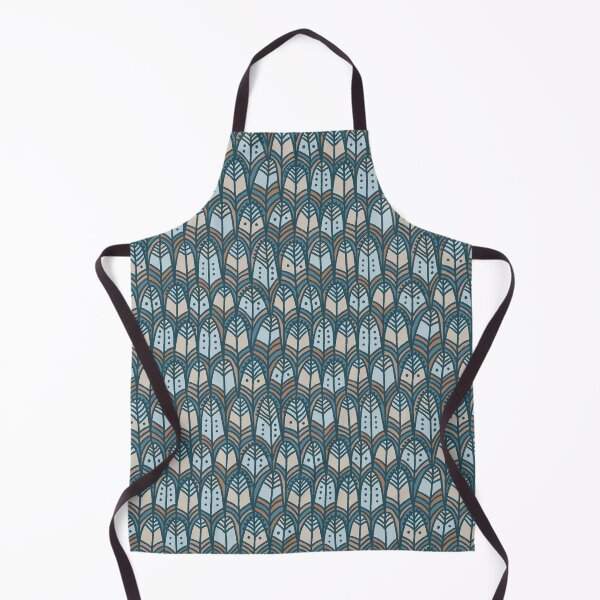 Item preview, Seamless cascading pattern of beige, blue and light blue feathers. designed and sold by NLobes.