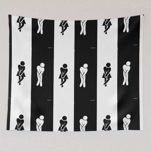 Item preview, Bathroom girls and boys gotta go sign designed and sold by Sketchy Lexy.