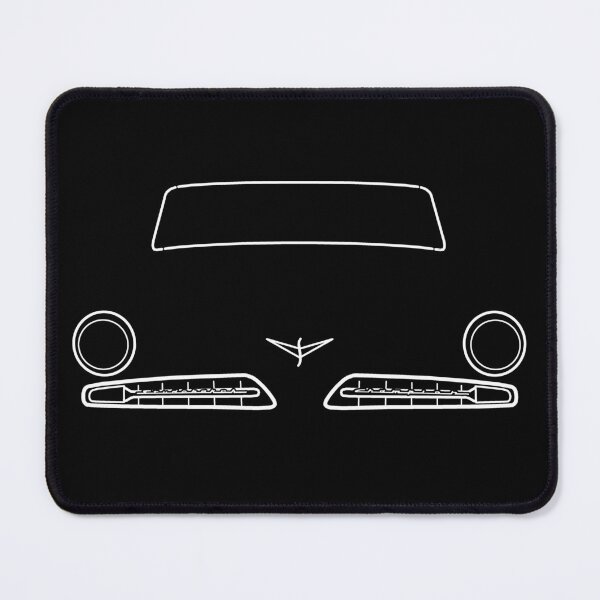 Item preview, Studebaker Champion 1954 classic car white outline graphic  designed and sold by soitwouldseem.