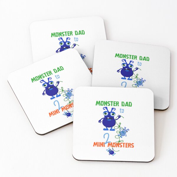 Item preview, Monster Dad to 2 Mini Monsters designed and sold by PawsitiveMum.