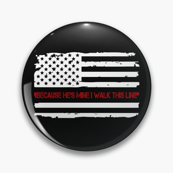 Item preview, Because He's Mine I Walk This Line Firefighter Thin Red Line Gear designed and sold by DynamicDesign.