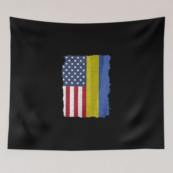 Item preview, US with Ukrainian roots flags American and Ukraine flag Classic T-Shirt designed and sold by JavierBetanct.