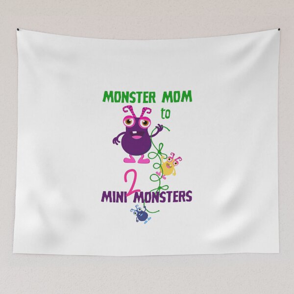 Item preview, Monster Mom to 2 Mini Monsters designed and sold by PawsitiveMum.