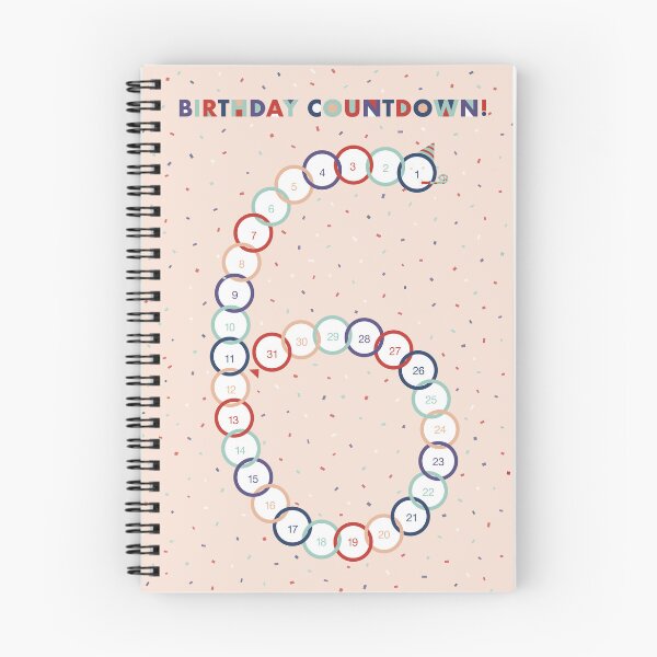 Item preview, Turning 6 Birthday Countdown Poster - Red designed and sold by KidsCountdown.