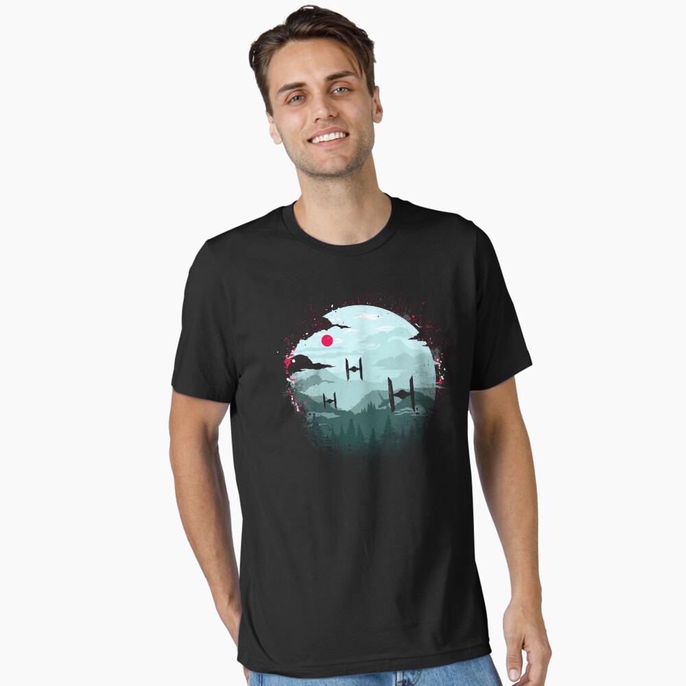 Vista previa del artículo con la obra «Camiseta esencial», diseñado y vendido por therocketman.