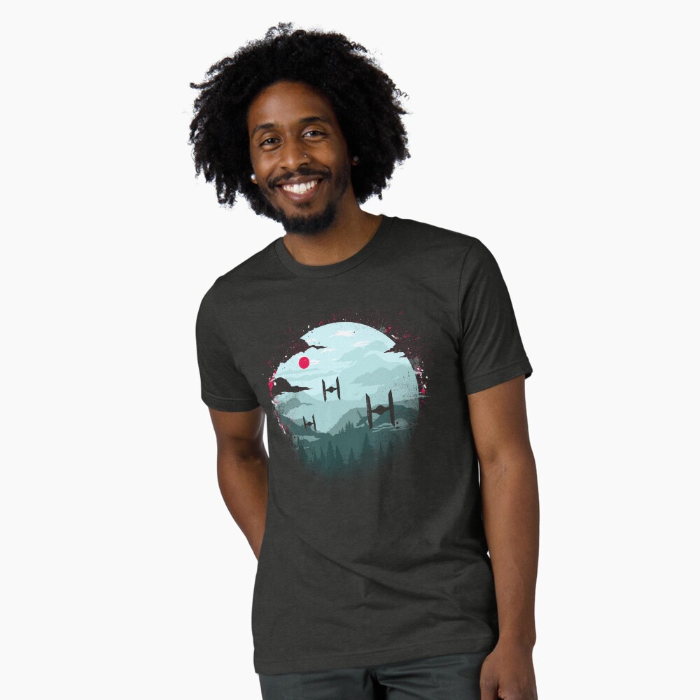 Vista previa del artículo con la obra «Camiseta de tejido mixto», diseñado y vendido por therocketman.