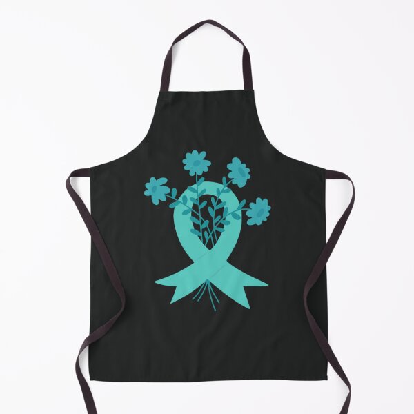 Item preview, Awareness Teal Ribbon With Flowers designed and sold by MJDezigns.