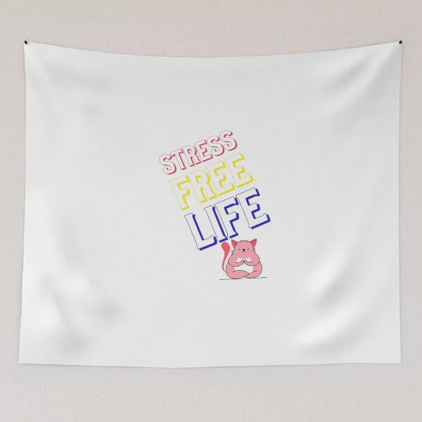 Item preview, STRESS FREE LIFE Yoga cat designed and sold by Teo13.