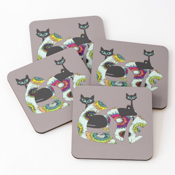 Item preview, Retro Love Cats  designed and sold by LisWilliams.