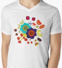 Magical night garden Men's V-Neck T-Shirt