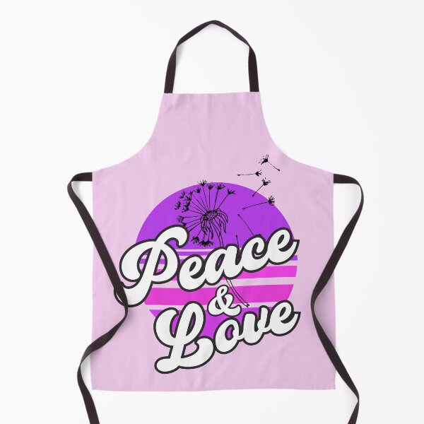 Item preview, Peace and Love, Purple Retro Peace Dandelion Gift for Wife designed and sold by DiensDesign.