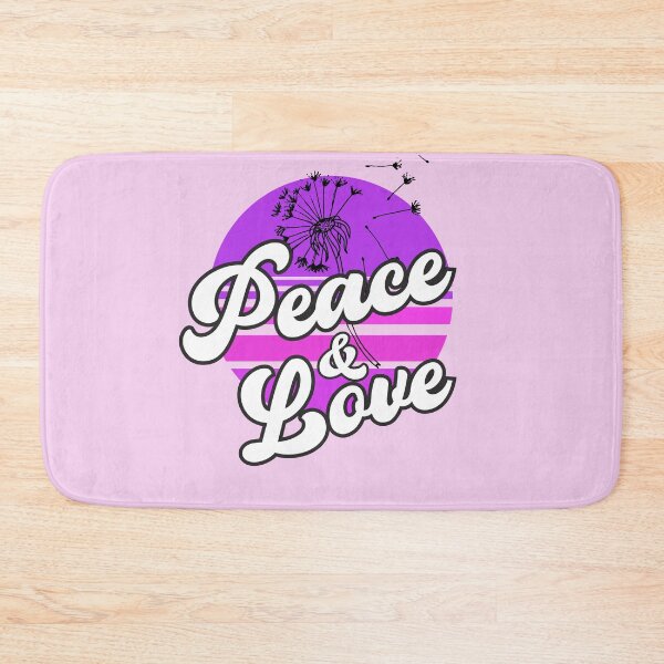 Item preview, Peace and Love, Purple Retro Peace Dandelion Gift for Wife designed and sold by DiensDesign.