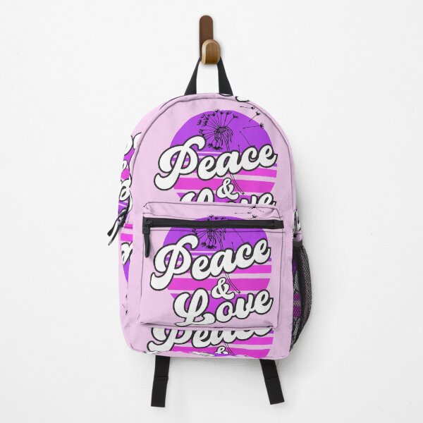 Item preview, Peace and Love, Purple Retro Peace Dandelion Gift for Wife designed and sold by DiensDesign.