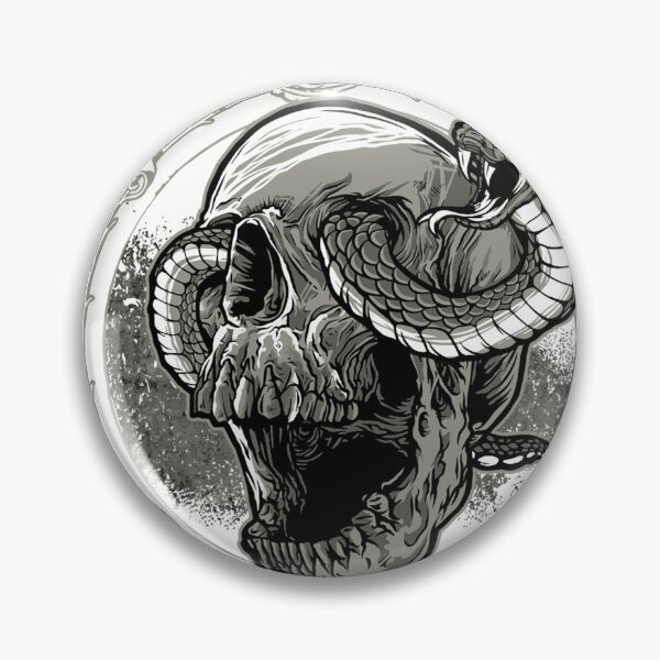 Item preview, SKULL WITH SNAKE designed and sold by Hartics.