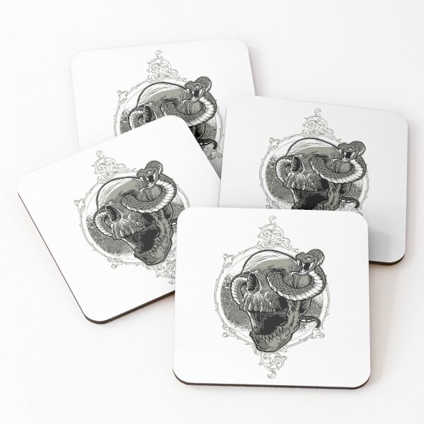 Item preview, SKULL WITH SNAKE designed and sold by Hartics.