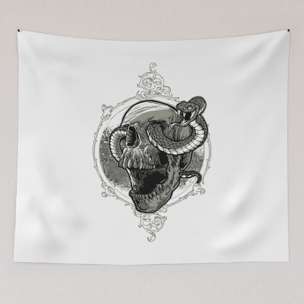 Item preview, SKULL WITH SNAKE designed and sold by Hartics.