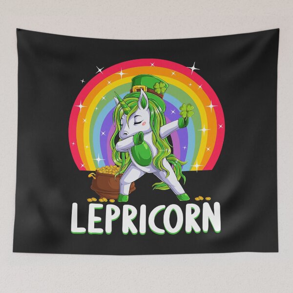 Item preview, Lepricorn Unicorn Dabbing Happy St Patricks Day Rainbow Long Sleeve designed and sold by olgacadb.