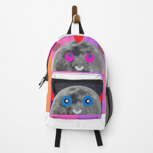 Item preview, Two Full Moon kids in love in the stripe house, a pattern, lives filled with love and joy and fun and smiley face hearts and a purple cheese wedge designed and sold by SnarkyTeesMugs.