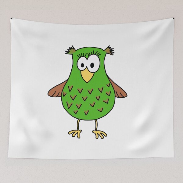 Item preview, owl green designed and sold by Optimalistin.