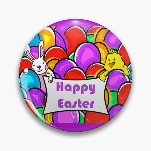 Item preview, Colorful Easter Eggs Bunny and Chick designed and sold by ShoaffBallanger.