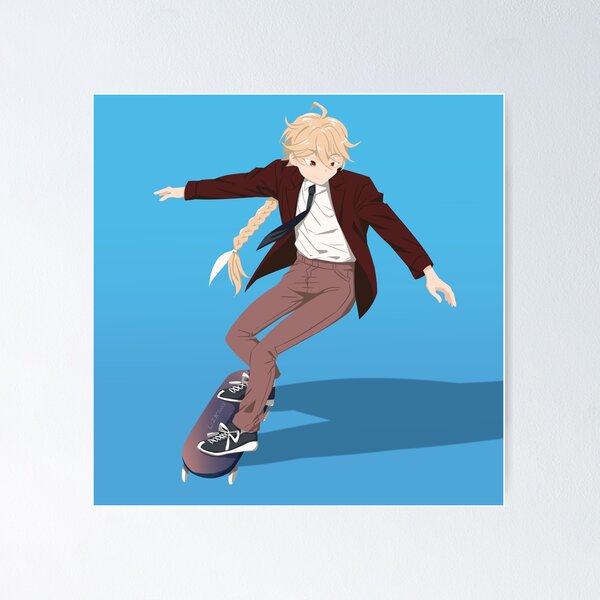 Aperçu de l'œuvre Aether Genshin Impact Personnage Skateboard créée et vendue par NayLiz99.