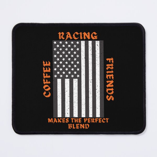Item preview, Coffee Racing Friends Makes the Perfect Blend Caffeine USA American Flag Drag Racing Drag Strip Dirt Racing Racetrack Street Racing Race Track  designed and sold by CarantinedChaos.