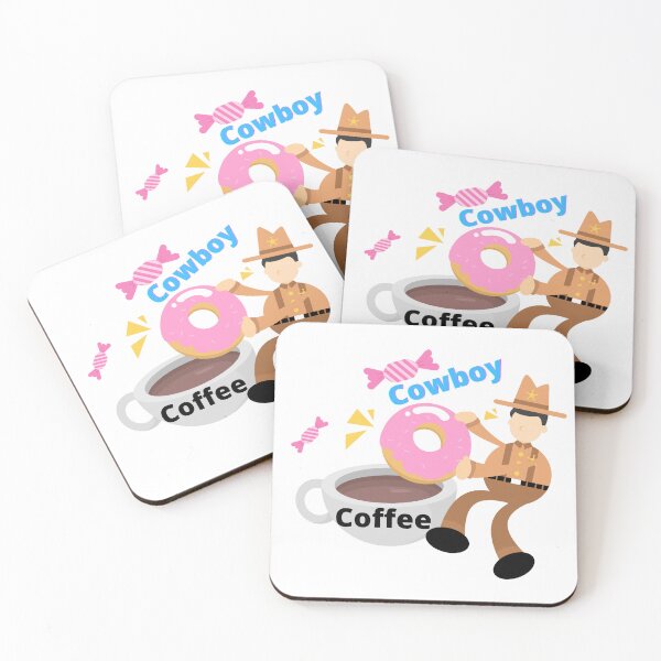 Item preview, Funny Cowboy Coffee and Donuts,cowboy breakfast designed and sold by LGMmugsdesign.