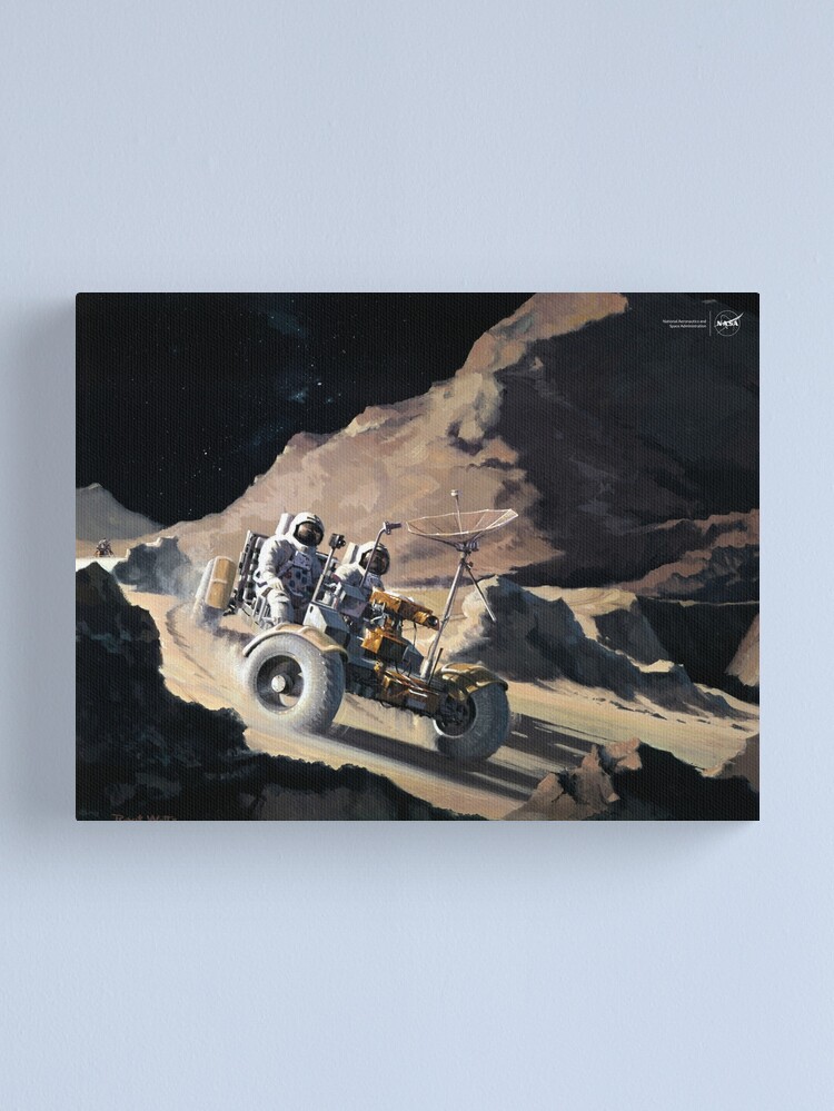Alternate view of Rover on the Moon - 1971 Apollo XV Concept Art Canvas Print