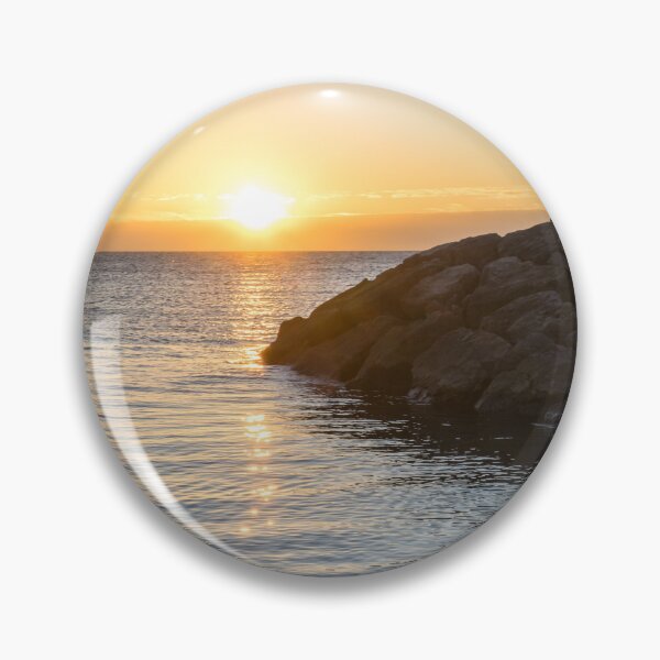 Item preview, Gold and Rocks - Lake Ontario Overwater Sunup designed and sold by Georgia Mizuleva.