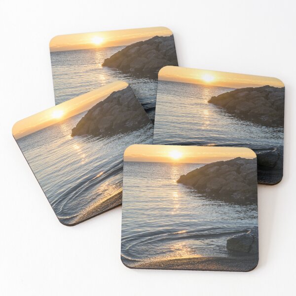 Item preview, Gold and Rocks - Lake Ontario Overwater Sunup designed and sold by Georgia Mizuleva.