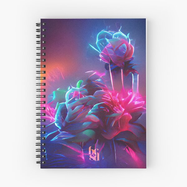 Artikelvorschau, Neon-Blumen-Aquarellmalereigrafik entworfen und verkauft von becased.