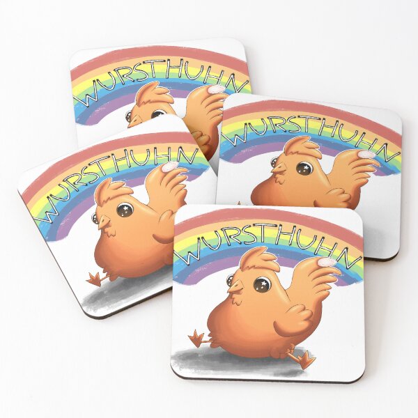 Item preview, Funny Sausagechicken (German text) designed and sold by PainAndBrushes.