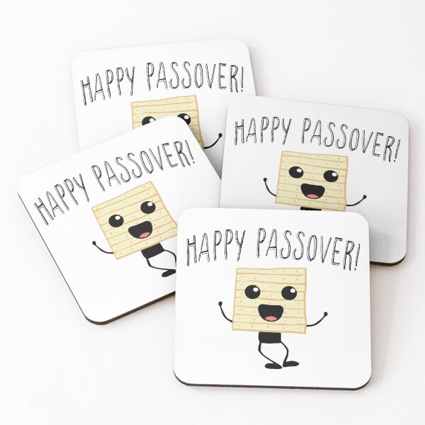 Artikelvorschau, Fröhliches Pessach mit fröhlichem, feierndem Kawaii Matzo Man – lustiges Pessach-Design entworfen und verkauft von JoBella-Designs.